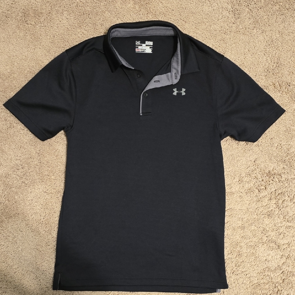 Under Armour Men's Black Polo Shirt, Small